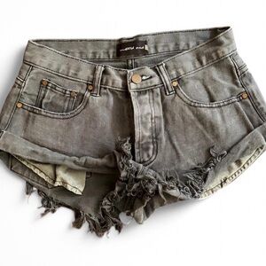 Women's Distressed Gray Shorts
